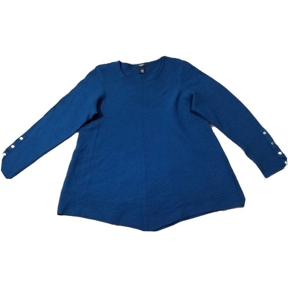 Alfani Woman~Plus Size 0X~Sw Ocean Teal Ribbed-Knit Tunic NWT$75.50 - Picture 1 of 10